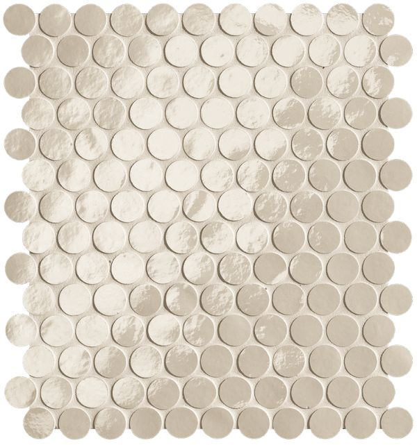 GLIM AVORIO ROUND MOSAICO BRILLANTE GLIM AVORIO ROUND MOSAICO BRILLANTE