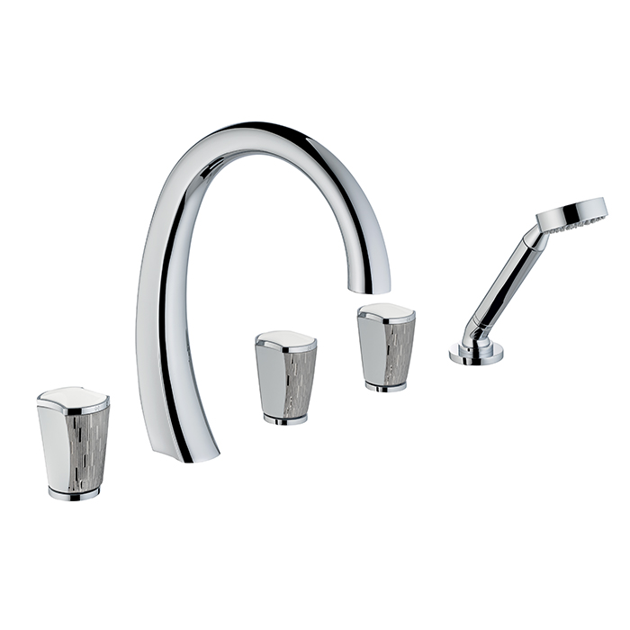 Infini porcelaine blanche décor platine