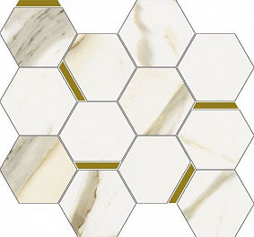 Stellaris Calacatta Gold Mosaico Chic