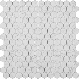 Мозаика AGHG23-WHITE 293X297X4 / Мозаика АГHГ23-WHИТЕ 293X297X4