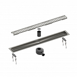 Душевой лоток TIMO Drain System 900 с вставкой "lines", Черное золото